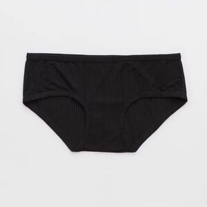 3 Pair Aerie Black Ribbed Panties
